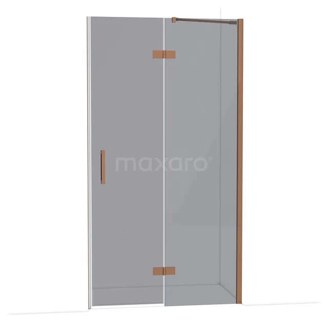 Diamond Shower door | 110 cm Glanzend koper Smoke glass Pivot door DDB22651211GKP Diamond Shower door | 110 cm Glanzend koper Smoke glass Pivot door DDB22651211GKP