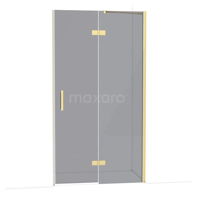 Diamond Douchedeur | 110 cm Glanzend lichtgoud Rookglas Draaideur DDB22651211GLG Diamond Douchedeur | 110 cm Glanzend lichtgoud Rookglas Draaideur DDB22651211GLG