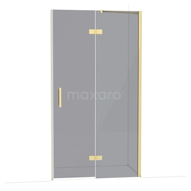 Diamond Shower door | 110 cm Glanzend lichtgoud Smoke glass Pivot door DDB22651211GLG Diamond Shower door | 110 cm Glanzend lichtgoud Smoke glass Pivot door DDB22651211GLG