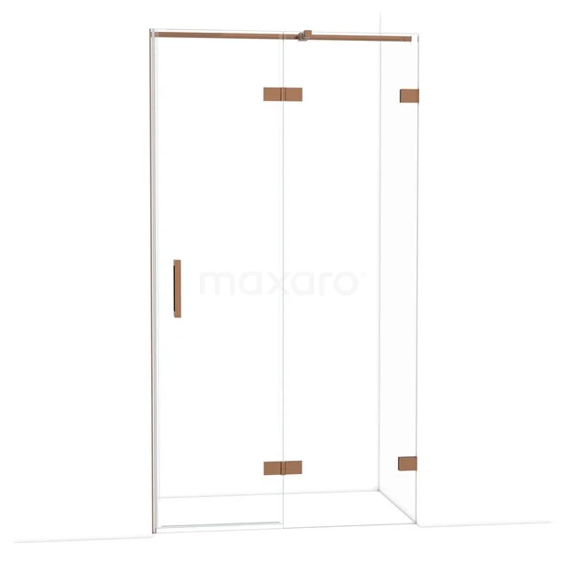 Diamond Douchedeur | 110 cm Glanzend koper Helder glas Draaideur DDB22651320GKP Diamond Douchedeur | 110 cm Glanzend koper Helder glas Draaideur DDB22651320GKP