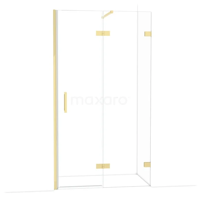 Diamond Douchedeur | 110 cm Glanzend lichtgoud Helder glas Draaideur DDB22652120GLG Diamond Douchedeur | 110 cm Glanzend lichtgoud Helder glas Draaideur DDB22652120GLG