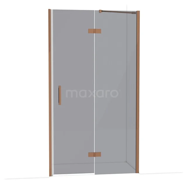 Diamond Shower door | 110 cm Glanzend koper Smoke glass Pivot door DDB22652211GKP Diamond Shower door | 110 cm Glanzend koper Smoke glass Pivot door DDB22652211GKP
