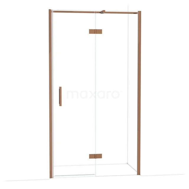 Diamond Douchedeur | 110 cm Glanzend koper Helder glas Draaideur DDB22652310GKP Diamond Douchedeur | 110 cm Glanzend koper Helder glas Draaideur DDB22652310GKP