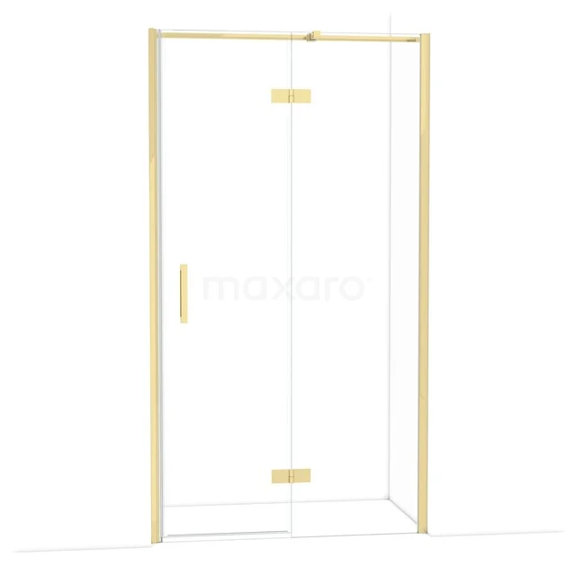 Diamond Shower door | 110 cm Glanzend lichtgoud Clear glass Pivot door DDB22652310GLG Diamond Shower door | 110 cm Glanzend lichtgoud Clear glass Pivot door DDB22652310GLG