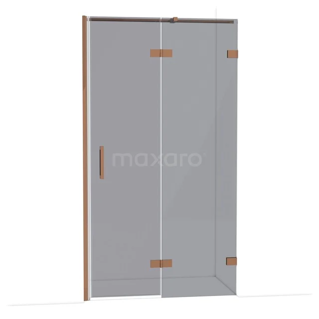 Diamond Shower door | 110 cm Glanzend koper Smoke glass Pivot door DDB22652321GKP Diamond Shower door | 110 cm Glanzend koper Smoke glass Pivot door DDB22652321GKP