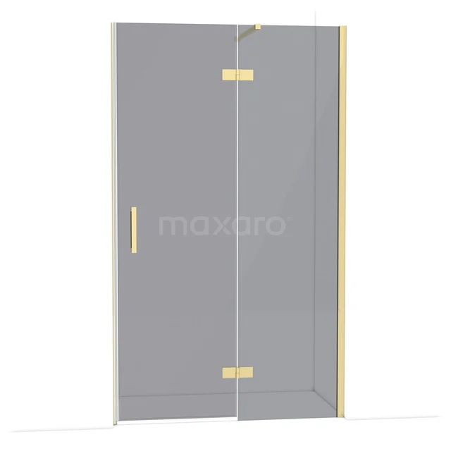 Diamond Douchedeur | 120 cm Glanzend lichtgoud Rookglas Draaideur DDB22661111GLG Diamond Douchedeur | 120 cm Glanzend lichtgoud Rookglas Draaideur DDB22661111GLG