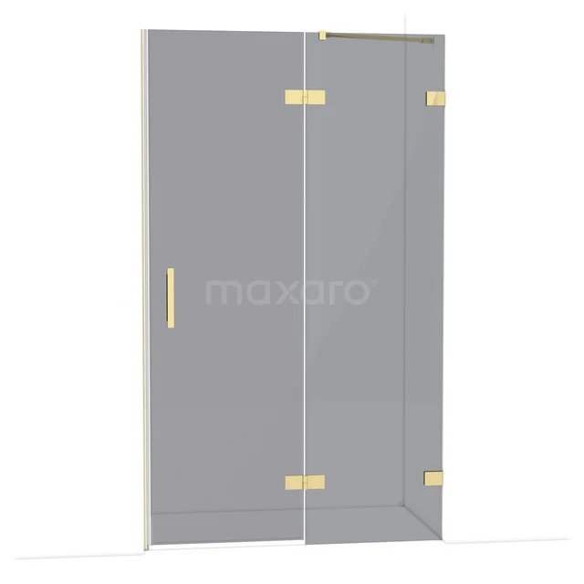 Diamond Shower door | 120 cm Glanzend lichtgoud Smoke glass Pivot door DDB22661221GLG Diamond Shower door | 120 cm Glanzend lichtgoud Smoke glass Pivot door DDB22661221GLG