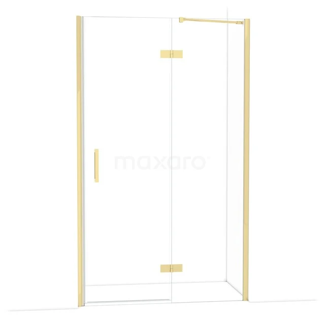 Diamond Shower door | 120 cm Glanzend lichtgoud Clear glass Pivot door DDB22662210GLG Diamond Shower door | 120 cm Glanzend lichtgoud Clear glass Pivot door DDB22662210GLG