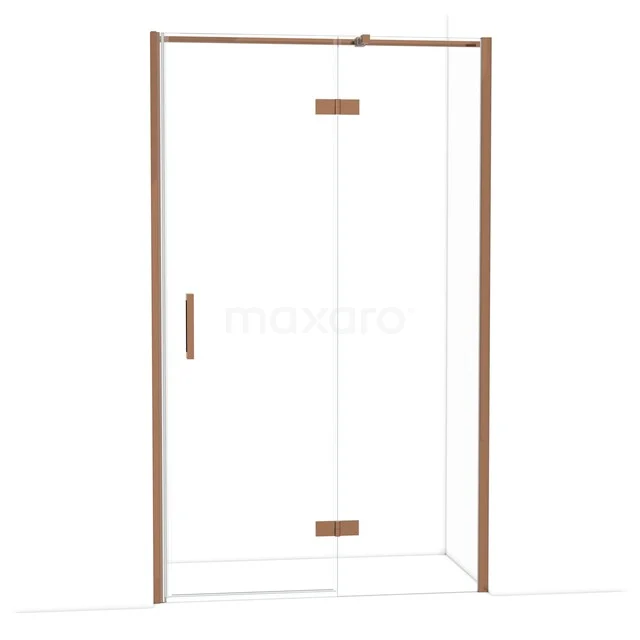 Diamond Douchedeur | 120 cm Glanzend koper Helder glas Draaideur DDB22662310GKP