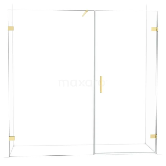 Diamant-Duschtüren DDC220912120GLG Duschkabine mit goldenen Scharnieren, Glastür und modernem Design, ideal für einen modernen Badezimmerstil.