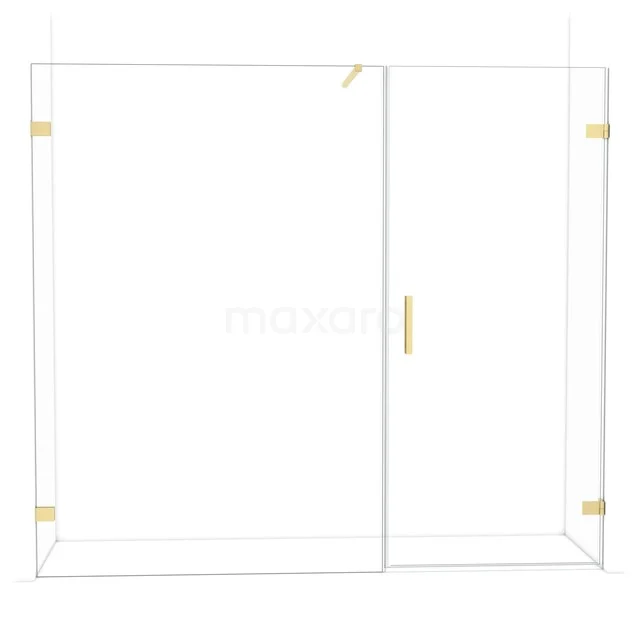 Diamond Douchedeur | 225 cm Lichtgoud Helder glas Draaideur DDC220914120LG Diamond Douchedeur | 225 cm Lichtgoud Helder glas Draaideur DDC220914120LG