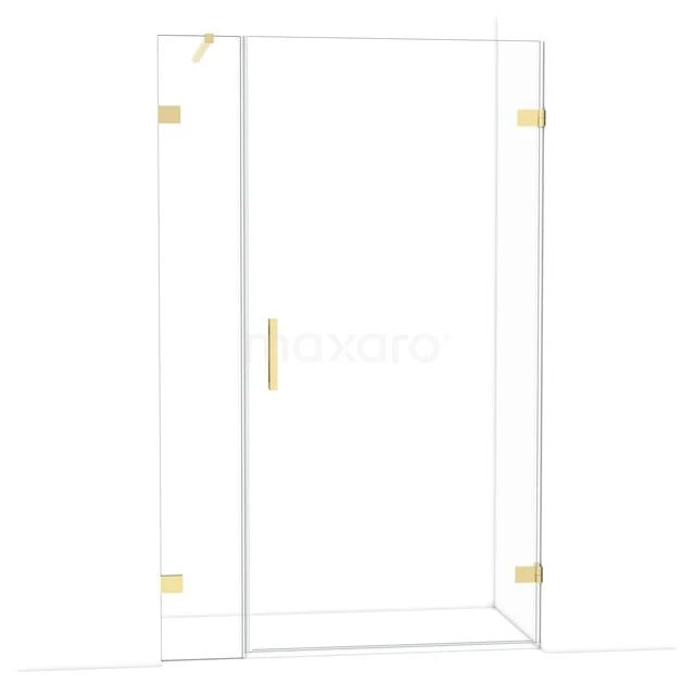 Diamond Douchedeur | 125 cm Glanzend lichtgoud Helder glas Draaideur DDC221003120GLG Diamond Douchedeur | 125 cm Glanzend lichtgoud Helder glas Draaideur DDC221003120GLG
