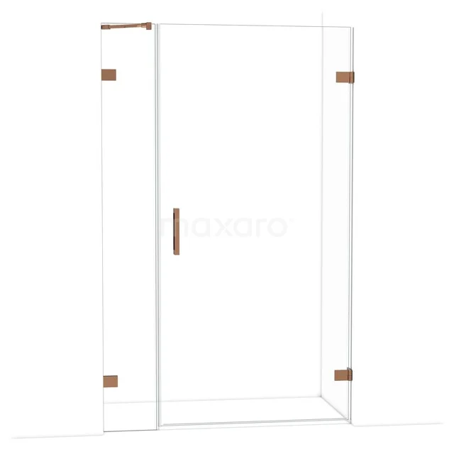 Diamond Douchedeur | 125 cm Glanzend koper Helder glas Draaideur DDC221003220GKP