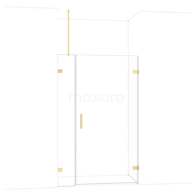 Diamond Douchedeur | 125 cm Glanzend lichtgoud Helder glas Draaideur DDC221003720GLG Diamond Douchedeur | 125 cm Glanzend lichtgoud Helder glas Draaideur DDC221003720GLG