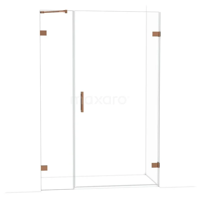 Diamond Shower door | 135 cm Glanzend koper Clear glass Pivot door DDC221004220GKP Diamond Shower door | 135 cm Glanzend koper Clear glass Pivot door DDC221004220GKP