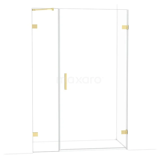 Diamond Douchedeur | 135 cm Lichtgoud Helder glas Draaideur DDC221004220LG