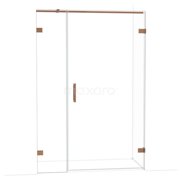 Diamond Douchedeur | 135 cm Glanzend koper Helder glas Draaideur DDC221004320GKP Diamond Douchedeur | 135 cm Glanzend koper Helder glas Draaideur DDC221004320GKP