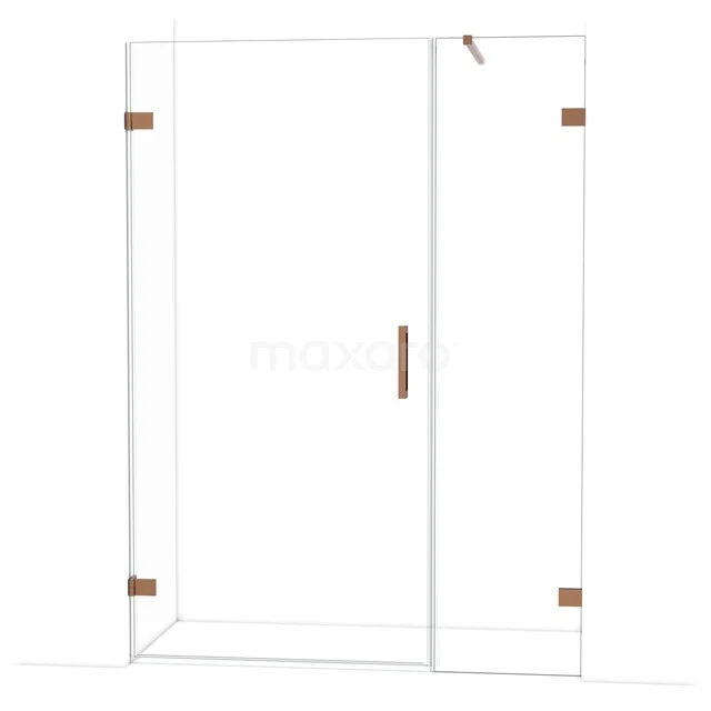 Diamond Douchedeur | 145 cm Glanzend koper Helder glas Draaideur DDC221005120GKP Diamond Douchedeur | 145 cm Glanzend koper Helder glas Draaideur DDC221005120GKP