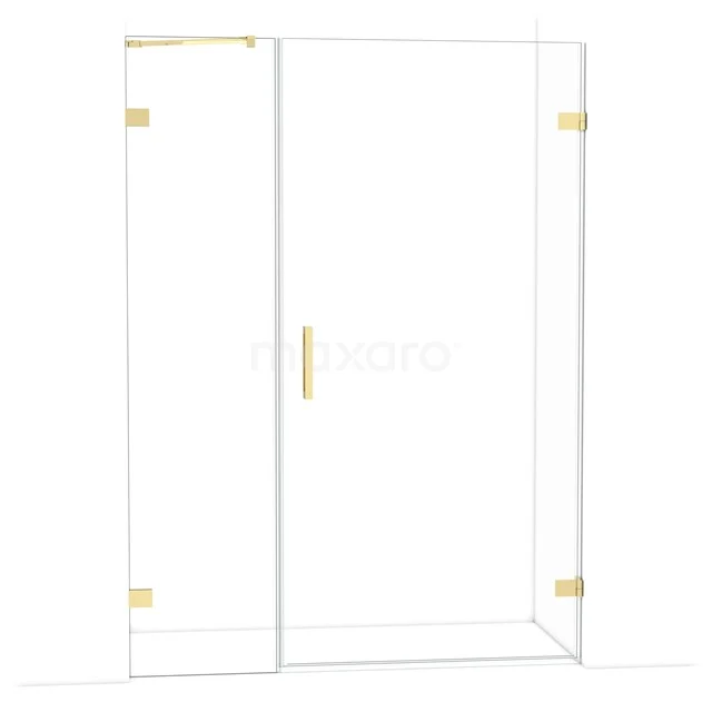 Diamant-Duschtüren DDC221005220GLG Glas Duschwand mit Gold Details, elegantes Design, ideal für ein modernes Badezimmer.