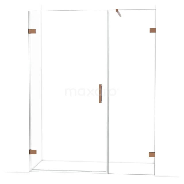 Diamond Douchedeur | 155 cm Glanzend koper Helder glas Draaideur DDC221006120GKP Diamond Douchedeur | 155 cm Glanzend koper Helder glas Draaideur DDC221006120GKP