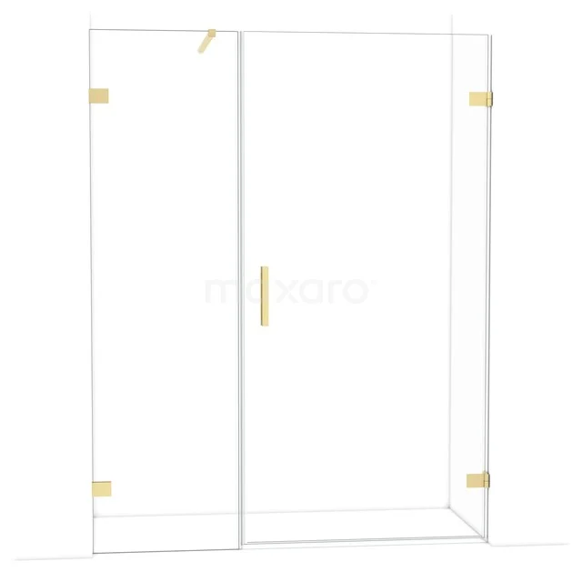 Diamond Douchedeur | 155 cm Lichtgoud Helder glas Draaideur DDC221006120LG Diamond Douchedeur | 155 cm Lichtgoud Helder glas Draaideur DDC221006120LG