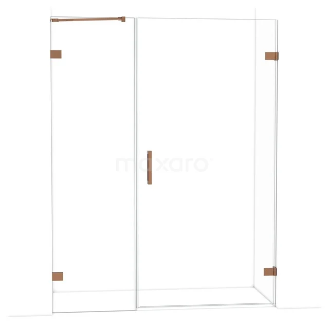 Diamond Shower door | 155 cm Glanzend koper Clear glass Pivot door DDC221006220GKP Diamond Shower door | 155 cm Glanzend koper Clear glass Pivot door DDC221006220GKP