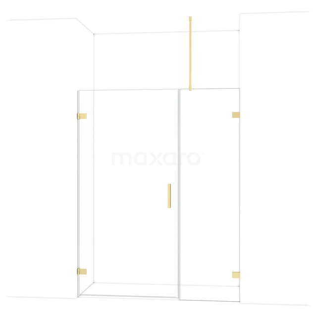 Diamond Douchedeur | 155 cm Lichtgoud Helder glas Draaideur DDC221006720LG Diamond Douchedeur | 155 cm Lichtgoud Helder glas Draaideur DDC221006720LG
