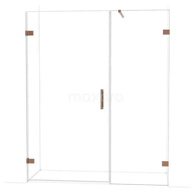 Diamond Douchedeur | 165 cm Glanzend koper Helder glas Draaideur DDC221007120GKP Diamond Douchedeur | 165 cm Glanzend koper Helder glas Draaideur DDC221007120GKP