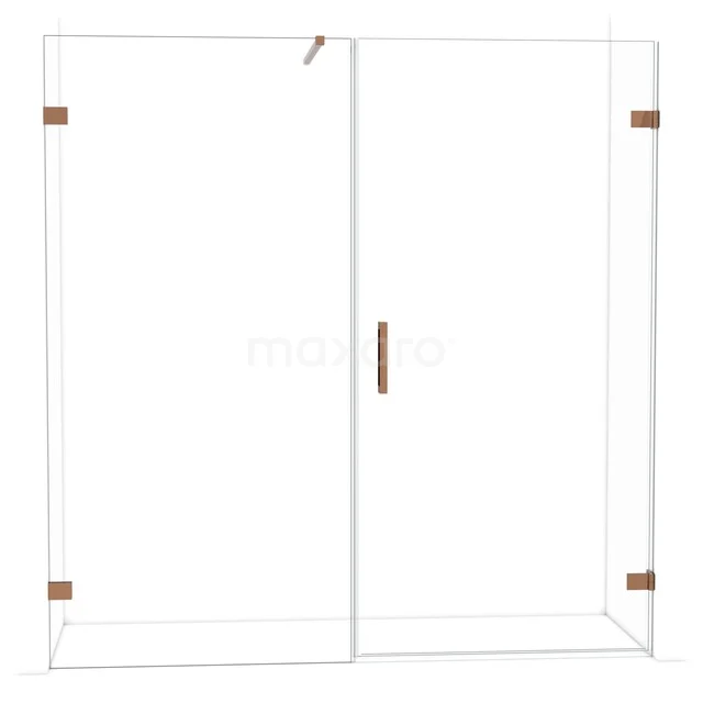 Duschwand mit matt schwarzem Rahmen und Glasplatten, modernes Design für ein stilvolles Badezimmerinterieur.