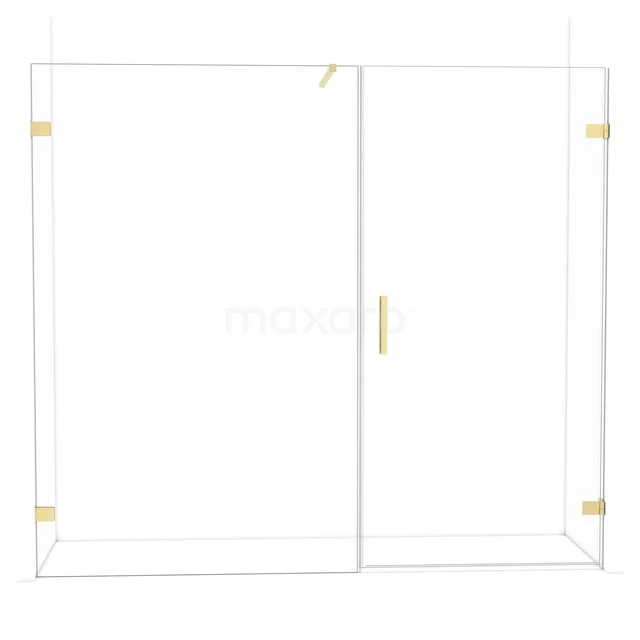 Diamond Douchedeur | 225 cm Lichtgoud Helder glas Draaideur DDC221013120LG Diamond Douchedeur | 225 cm Lichtgoud Helder glas Draaideur DDC221013120LG