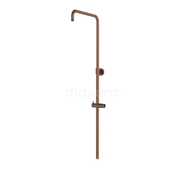 Shower rod for shower combination, Copper DSZ01KP Copper rain shower set with minimalist design, ideal for a stylish modern bathroom decor.