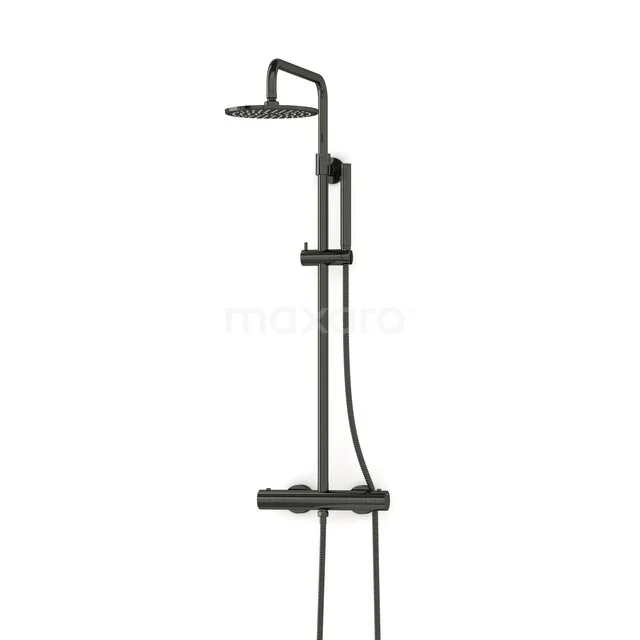 Radius Rain shower Construction | Black chrome 20 cm Rain shower Thermostatic RC0101200BC