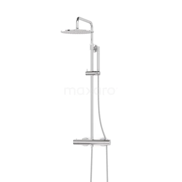 Radius Regenduschen Aufbau | Chrom 25 cm Regenduschen Thermostatisch RC0101300 Regendusche-Set in Chrom, modernes Design mit verstellbarer Handbrause und großzügigen Ablageflächen für optimale Badezimmerfunktionalität.