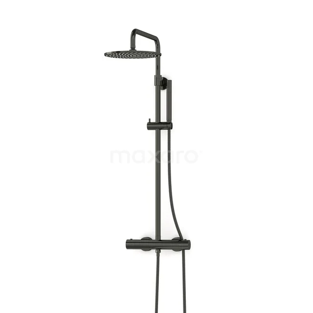 Radius Rain shower Construction | Black chrome 25 cm Rain shower Thermostatic RC0101300BC