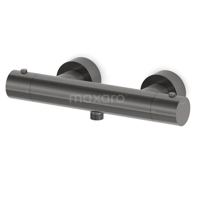 Thermostatische Cool Touch Duscharmatur Radius Schwarzes Metall, 1 Auslauf RC020101ZM Matt Schwarz Thermostatarmatur in Zylinderform, geeignet für die Dusche. Modernes Design, ideal für ein stilvolles Badezimmer.