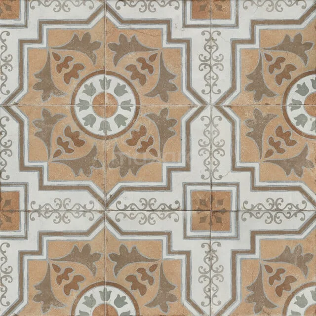 Terracotta Ornate Vloer-/Wandtegel | 20x20 cm Meerkleurig Decor 502-120103 Terracotta Ornate Vloer-/Wandtegel | 20x20 cm Meerkleurig Decor 502-120103
