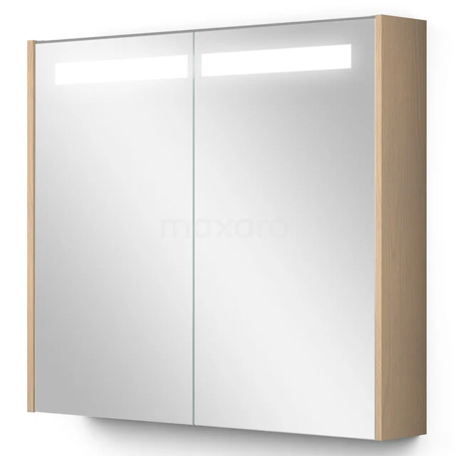 Spiegelkast Met Verlichting Modulo 80x70 Naturel eik K99-0800-59008-61 Spiegelkast Met Verlichting Modulo 80x70 Naturel eik K99-0800-59008-61