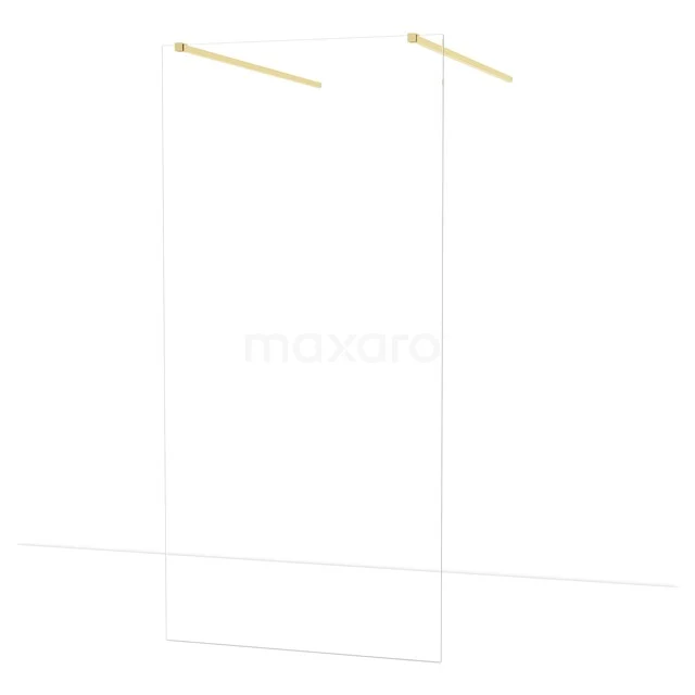 Diamond Inloopdouche | 100 cm Glanzend lichtgoud Helder glas Vrijstaande wand IDF1080GLG Diamond Inloopdouche | 100 cm Glanzend lichtgoud Helder glas Vrijstaande wand IDF1080GLG