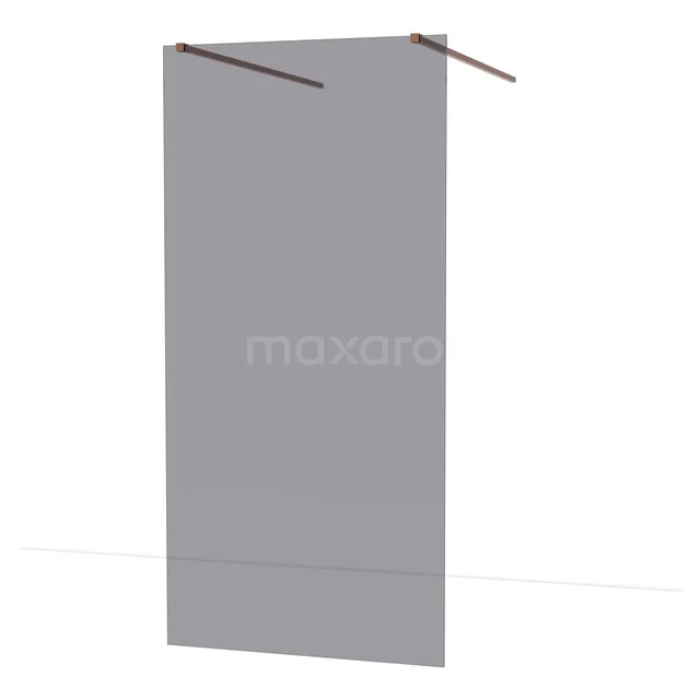 Glazen douchewand zwart frame, minimalistisch design, geschikt voor moderne badkamers.
