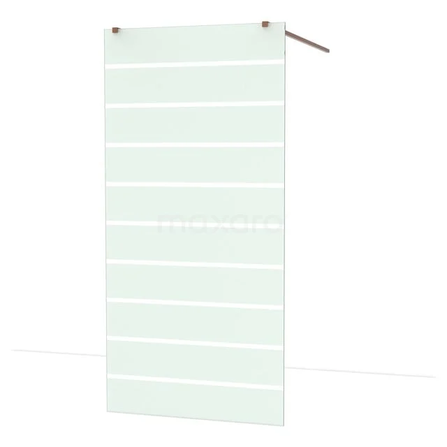 Diamond Inloopdouche | 100 cm Glanzend koper Helder met matte strepen Vrijstaande wand IDF1086GKP Diamond Inloopdouche | 100 cm Glanzend koper Helder met matte strepen Vrijstaande wand IDF1086GKP