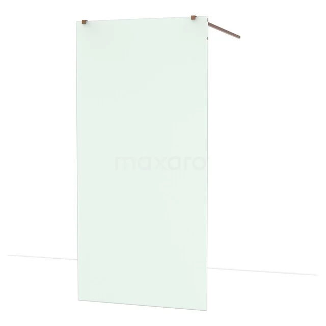 Glazen douchewand met minimalistisch design en metalen bevestiging, ideaal voor een moderne badkamerinrichting.