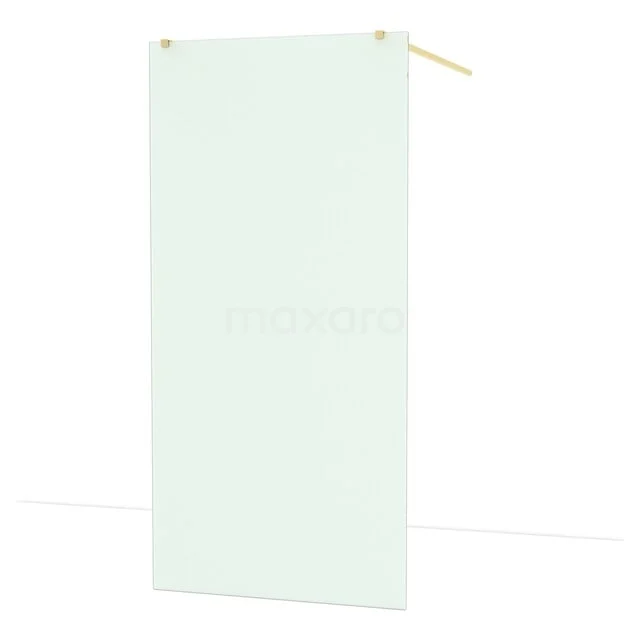 Diamond Inloopdouche | 100 cm Glanzend lichtgoud Matglas Vrijstaande wand IDF1087GLG