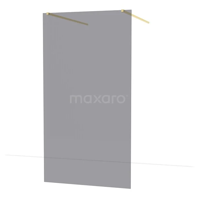 Diamond Walk-in shower | 110 cm Glanzend lichtgoud Smoke glass Free-standing wall IDF1181GLG Diamond Walk-in shower | 110 cm Glanzend lichtgoud Smoke glass Free-standing wall IDF1181GLG