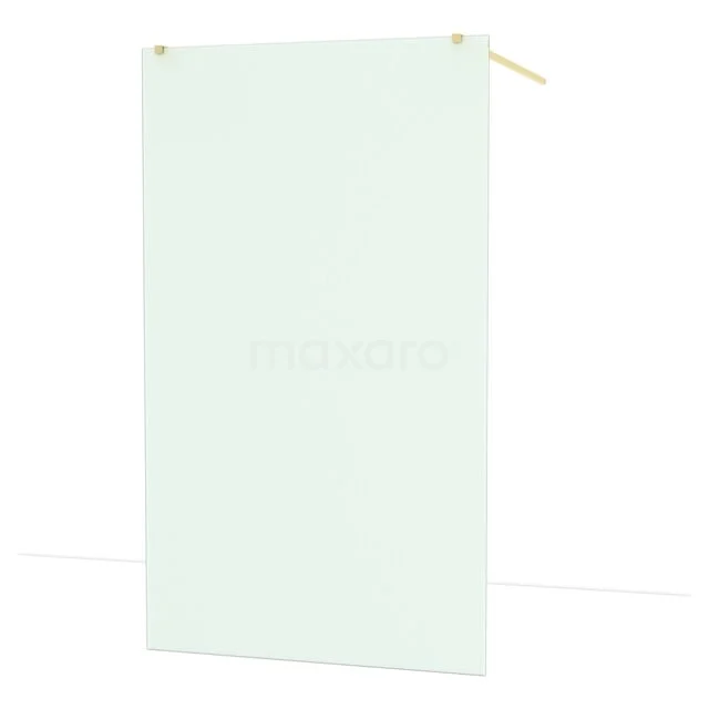 Matte Duschwand mit minimalistischem Design und goldfarbigem Halter, perfekt für ein modernes Badezimmer.