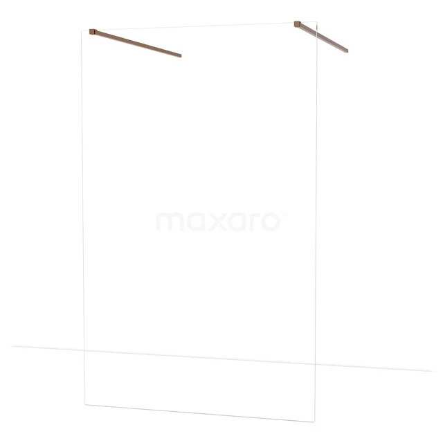 Diamond Inloopdouche | 130 cm Glanzend koper Helder glas Vrijstaande wand IDF1380GKP Diamond Inloopdouche | 130 cm Glanzend koper Helder glas Vrijstaande wand IDF1380GKP