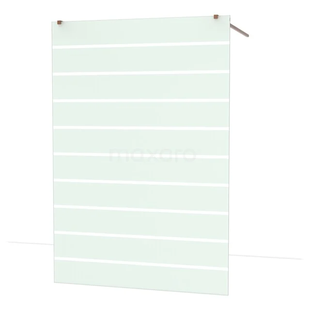 Glazen douchewand helder wit met subtiele lijnen, strak en modern design voor een stijlvolle badkamer.