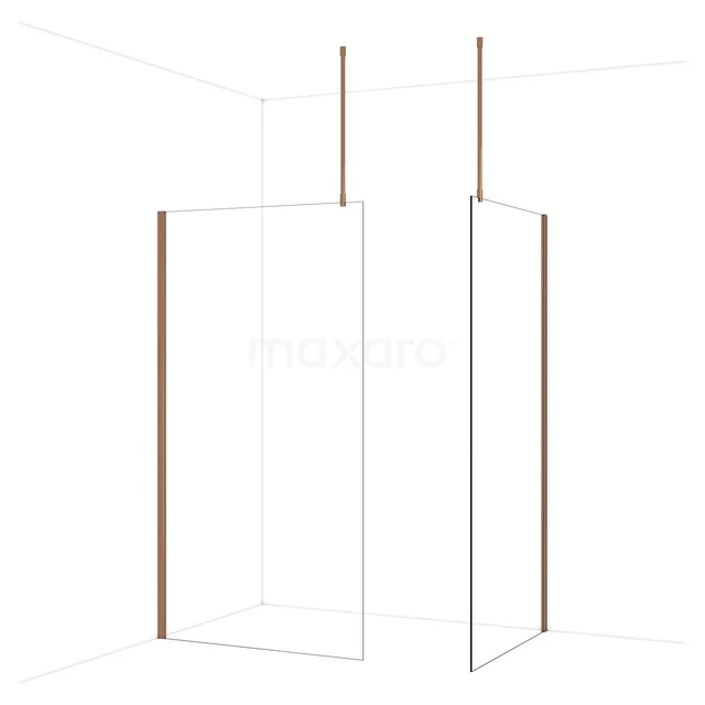 Begehbare Duschen IDB1110910GKP Minimalistische begehbare Dusche mit transparentem Glas und schlanken Profilen, perfekt für ein modernes Badezimmer.