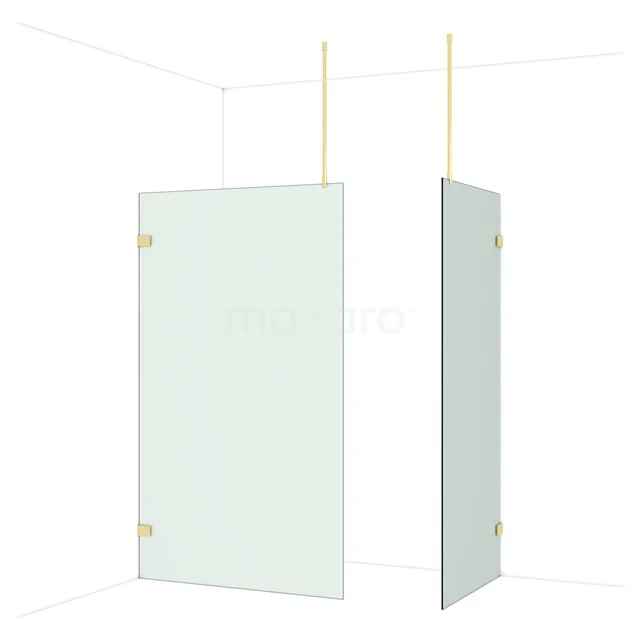 Glazen douchewand met mat profiel, hoekige vorm, geschikt voor moderne badkamers, minimalistisch design en stevig materiaal.