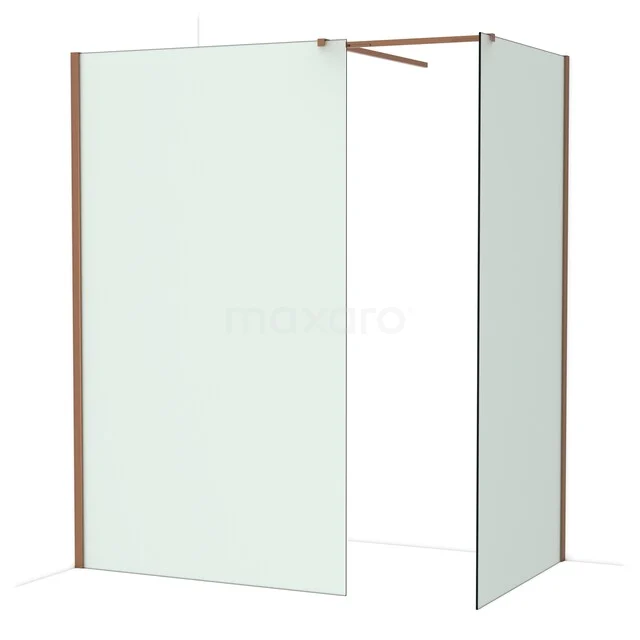 Glasene Eck-Duschwand mit Klarglas und Matt Schwarz Profilen, ideal für einen modernen Badezimmer Stil.