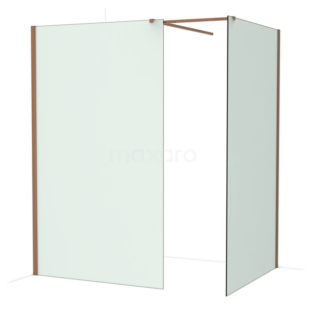 Begehbare Duschen IDB1212517GKP Matgläserne Duschwand mit Aluminiumrahmen, Eckaufstellung, ideal für ein modernes Badezimmer, Teil der Premium-Serie.